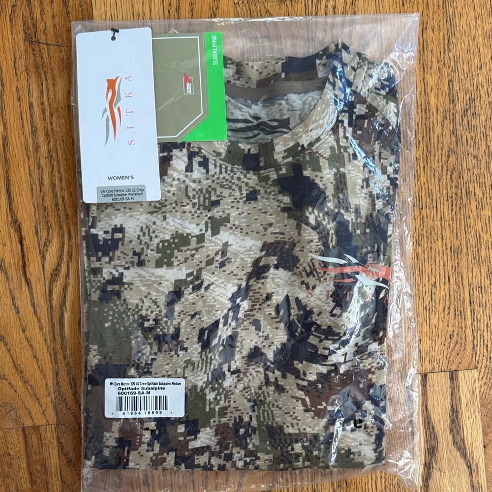 SITKA women’s Core Merino 120 LS Crew Subalpine Long Sleeve - Medium